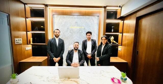 Advocate Vivek Nagar with colleagues at Nagar Law Chambers, South Tukoganj, Indore